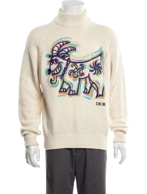 dior x kenny scharf sweater|DIOR AND KENNY SCHARF Sweater White Wool Jersey.